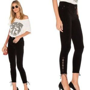 Hudson Nix High Rise Lace Up Velvet Jeans 28"